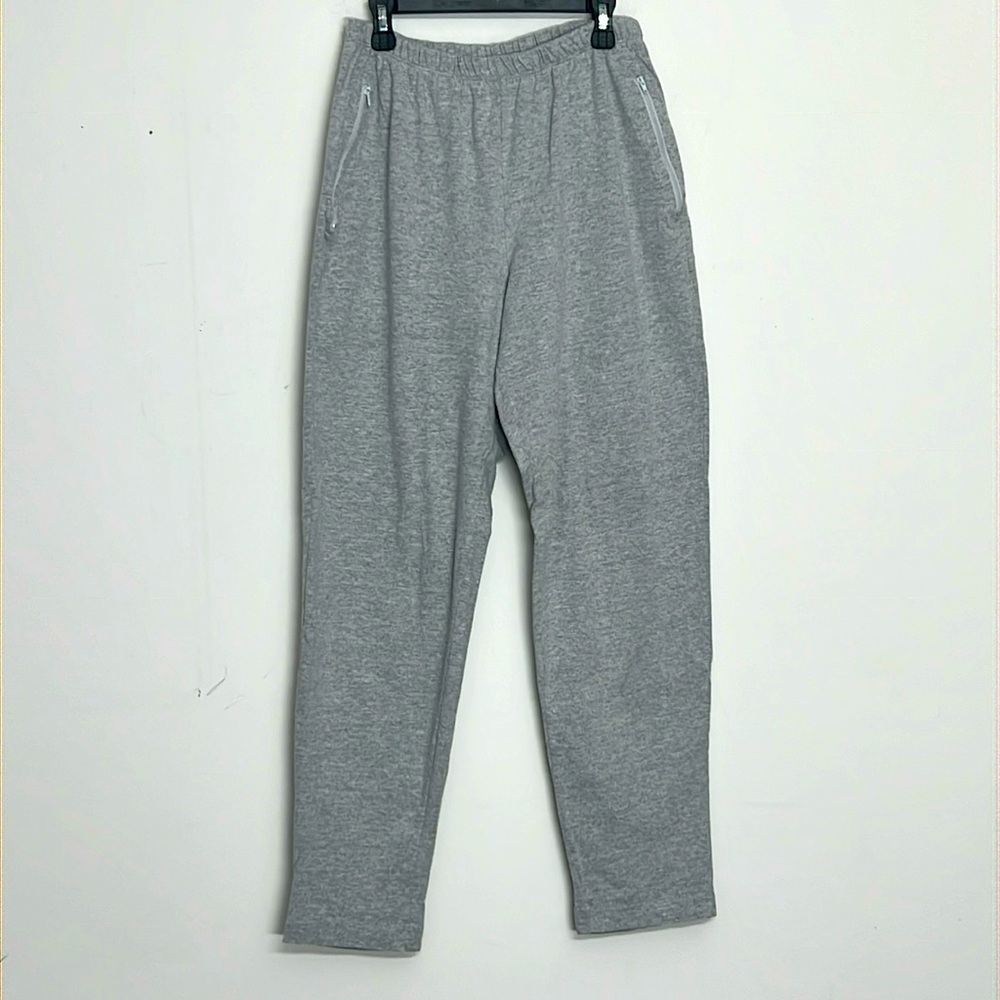 🌞 Perpetual Motion vintage gray high rise sweatpants zipper front pocket men M